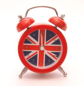 Union Jack Alarm Clock Gift Present Souvenir London 8 cm 