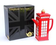 Telephone box novelty teapot