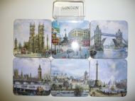 6 traditional scenes London coasters